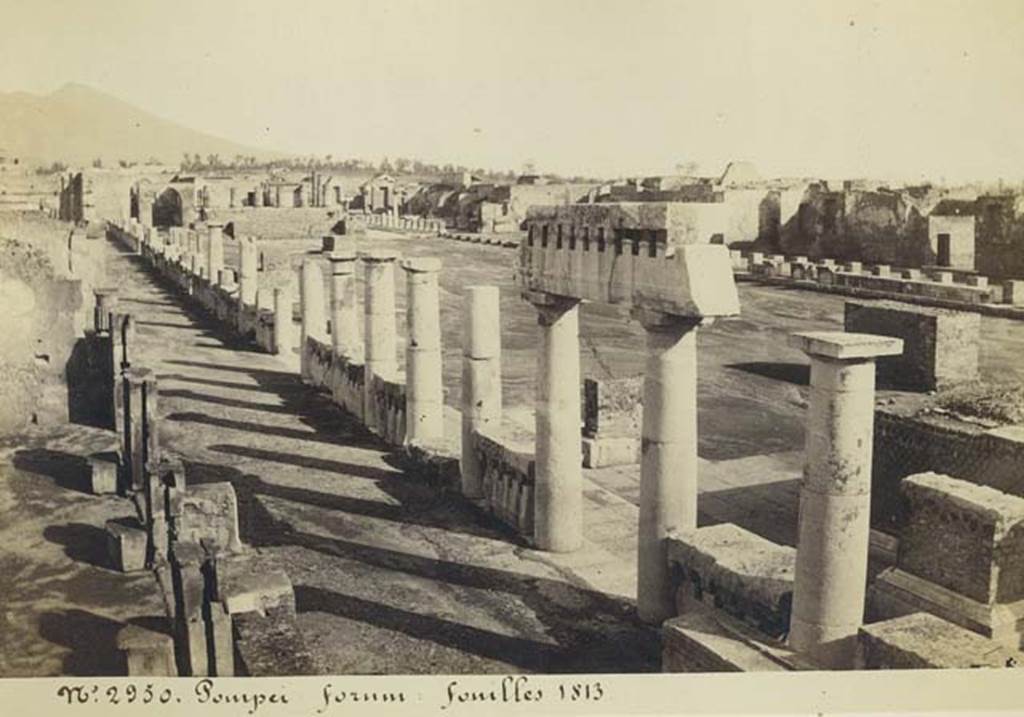 VII 8 Pompeii Forum Pre 1873 Photo By Amodio No 2950 Looking North